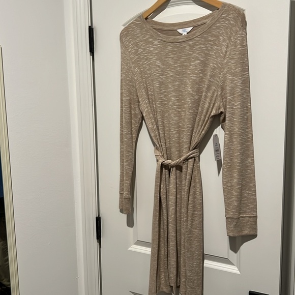 Belted knee length sweater dress - Picture 2 of 4